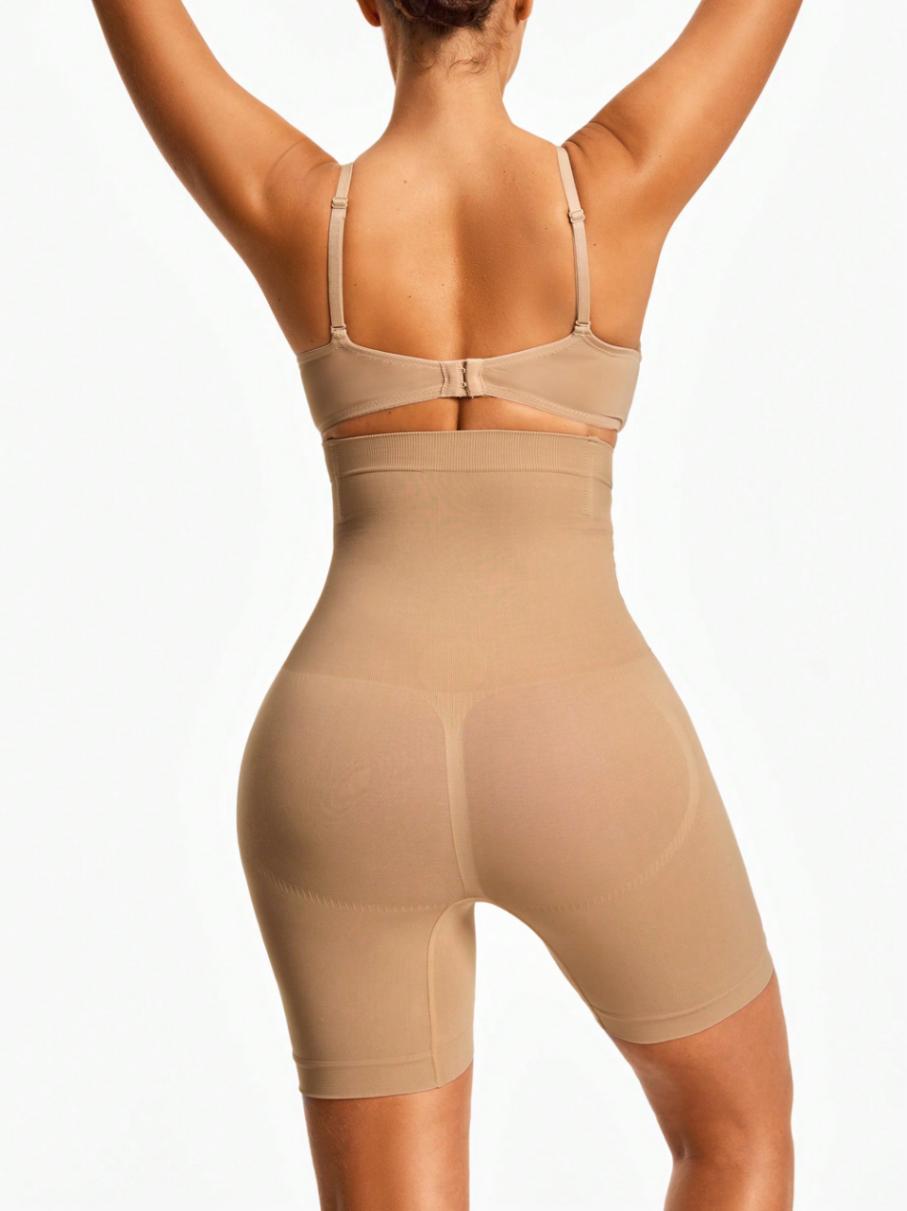 Hook-and-Eye High-Waist Tummy Control Butt-Lift Shaper Shorts