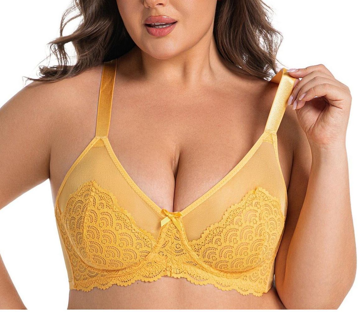 French Lace Underwire Bra with Full Coverage & Side Support
