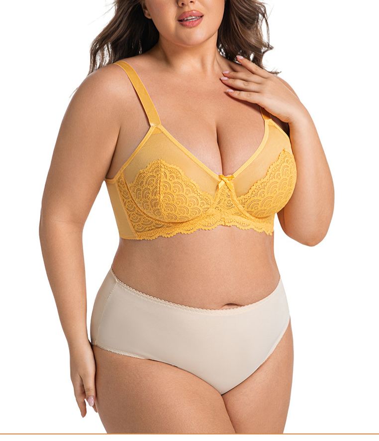 French Lace Underwire Bra with Full Coverage & Side Support
