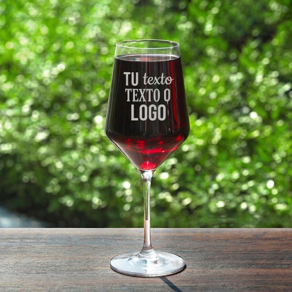 Copa de Vino Personalizada con Logo y Mensaje Copa Grabada para Regalo Corporativo con Foto o Texto 1 Pieza