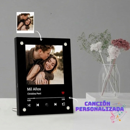 Foto con Música Personalizada Marco Musical para Fotos con Canción Regalo de Aniversario para Ella