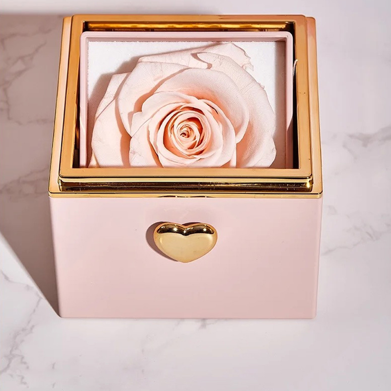 Caja de Música Personalizada con Rosa Preservada, Foto y Canción Completa Regalo San Valentín y Aniversario