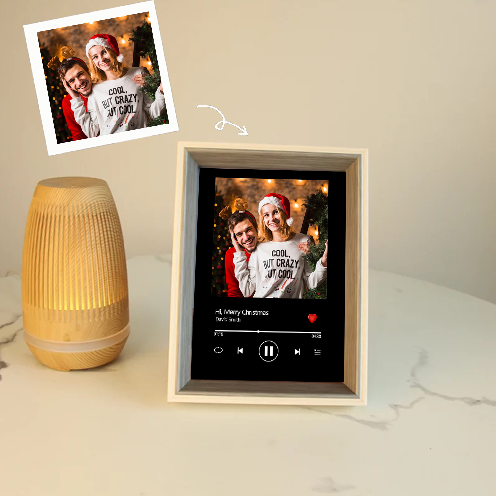 Marco Musical para Fotos con Tu Canción y Foto Cuadro de Foto con Canción y Reproductor de Canción Completa