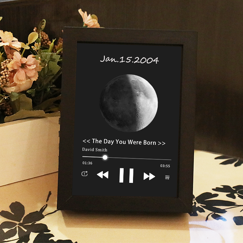 Cuadro de Canciones con Portada de Álbum y Foto Personalizada Reproductor Musical con Canción Completa