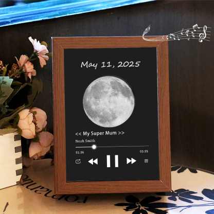 Marco Musical para Fotos con Canción Completa Cuadro de Música Personalizado Regalo del Día de la Madre