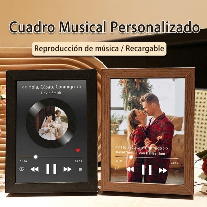 Cuadro de Foto de Canciones con Portada de Álbum Personalizada Reproductor Musical con Canción Completa