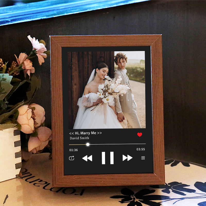 Cuadro de Canciones con Portada de Álbum y Foto Personalizada Reproductor Musical con Canción Completa