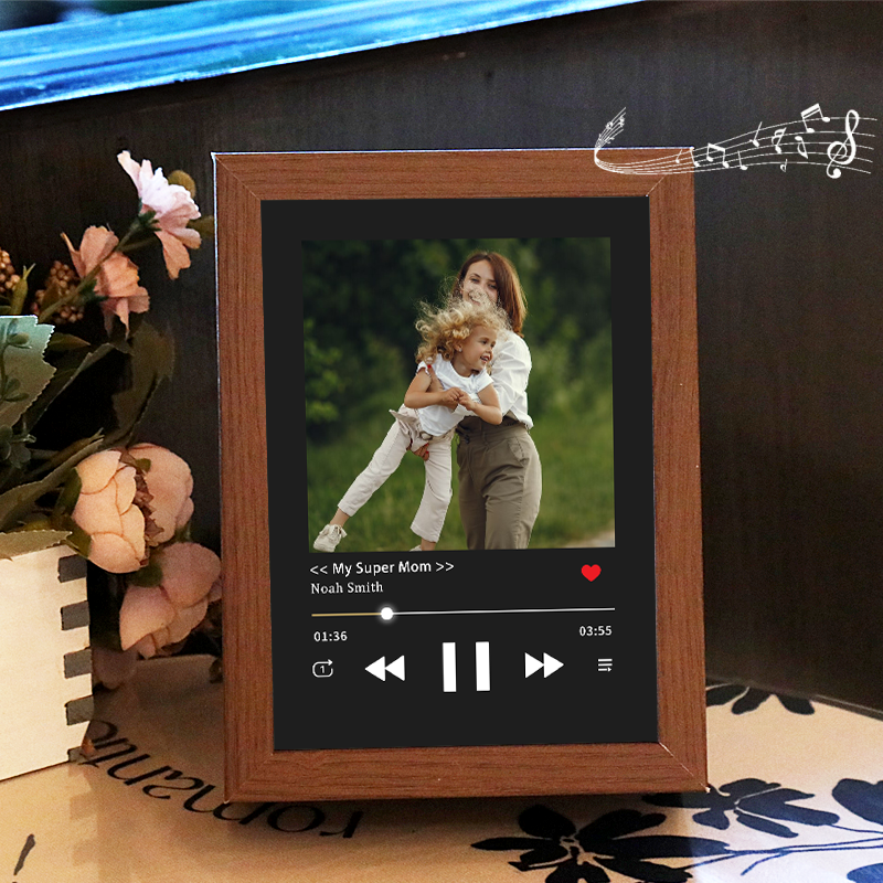 Marco Musical para Fotos con Canción Completa Cuadro de Música Personalizado Regalo del Día de la Madre