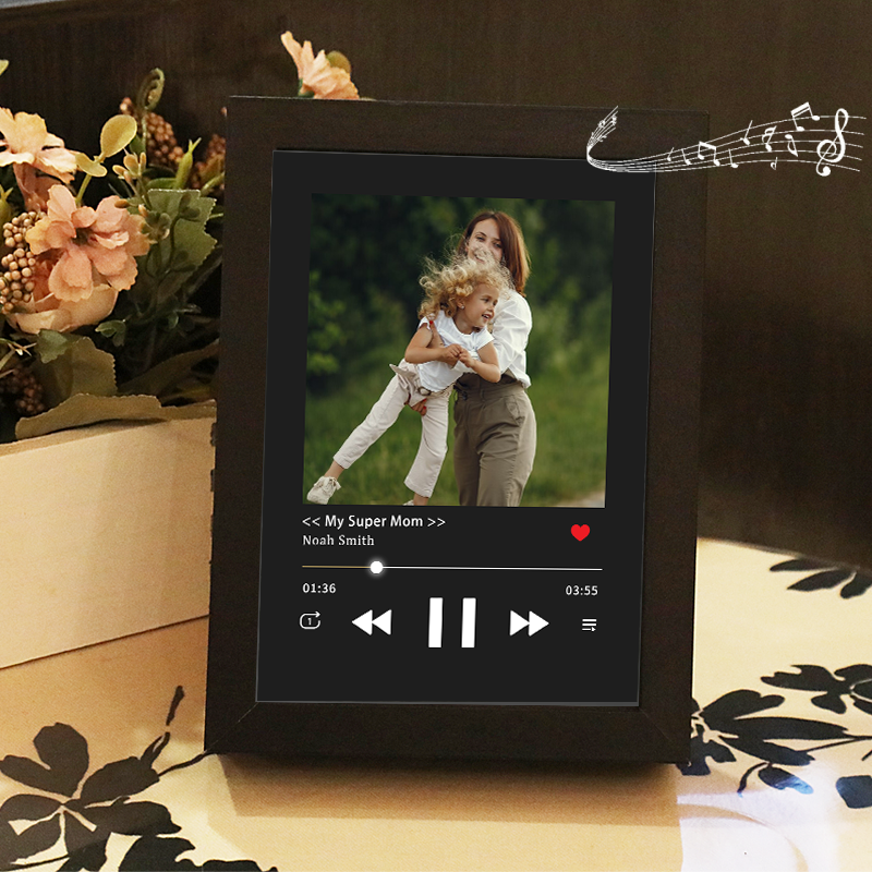 Marco Musical para Fotos con Canción Completa Cuadro de Música Personalizado Regalo del Día de la Madre