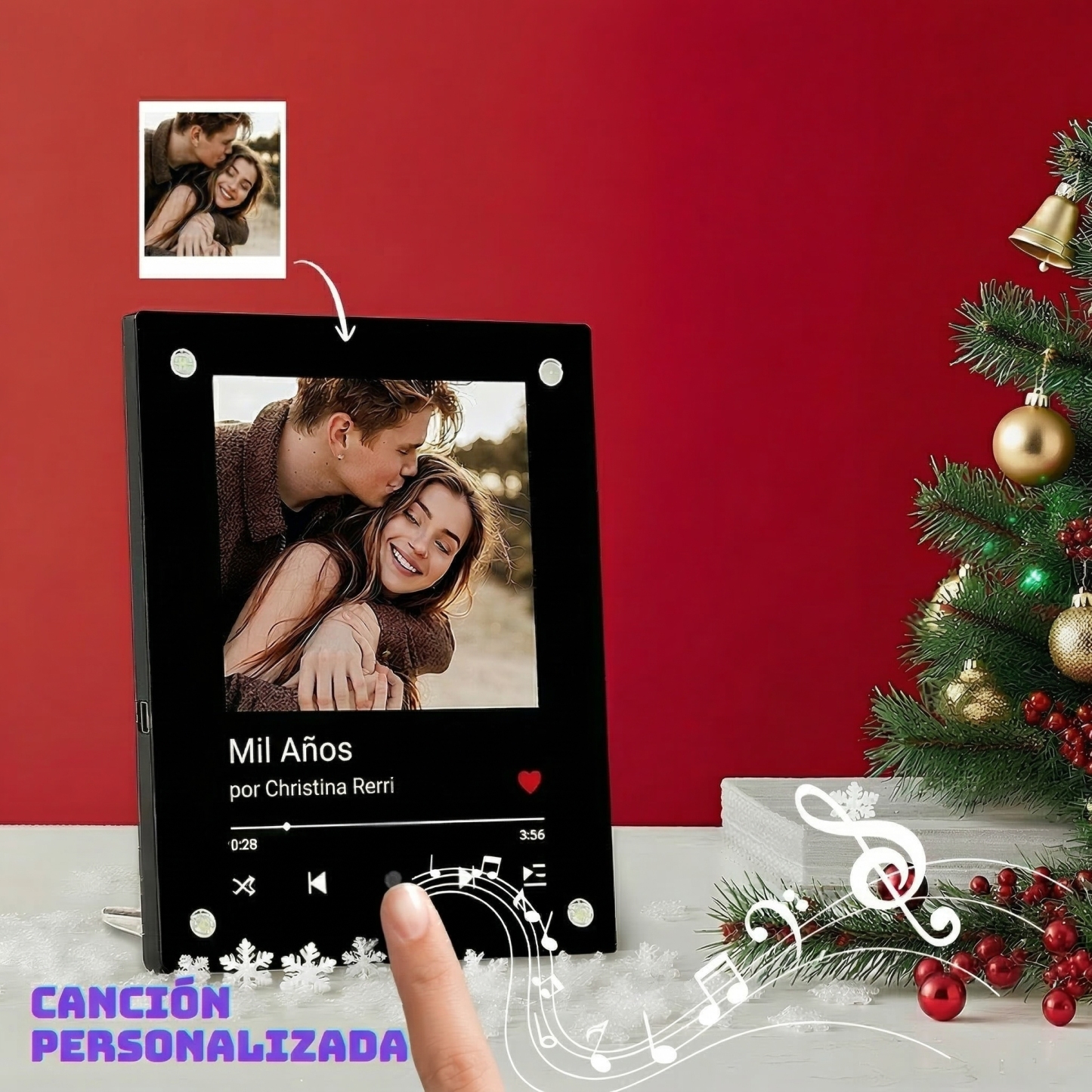 Foto con Música Personalizada Marco Musical para Fotos con Canción Regalo de Aniversario para Ella