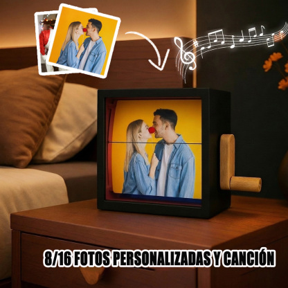 Marco Musical Flipbook Personalizado de Acrílico en Color Cuadros de Fotografías para Regalos San Valentin