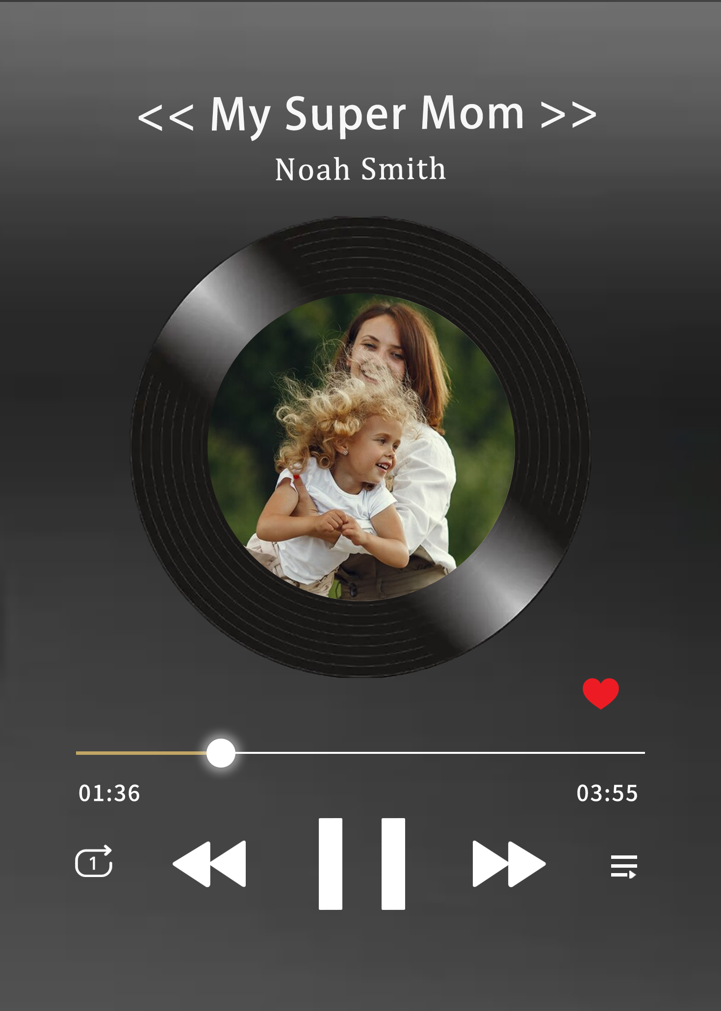 Marco Musical para Fotos con Canción Completa Cuadro de Música Personalizado Regalo del Día de la Madre