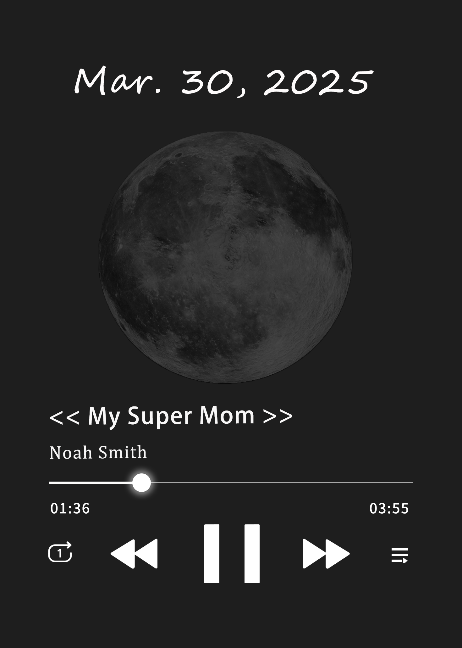 Marco Musical para Fotos con Canción Completa Cuadro de Música Personalizado Regalo del Día de la Madre