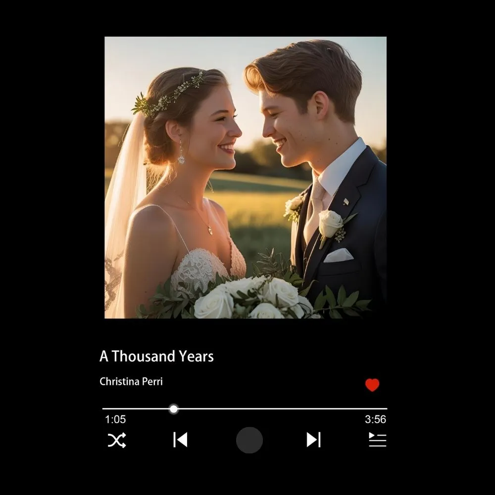 Foto con Música Personalizada Marco Musical para Fotos con Canción Regalo de Aniversario para Ella