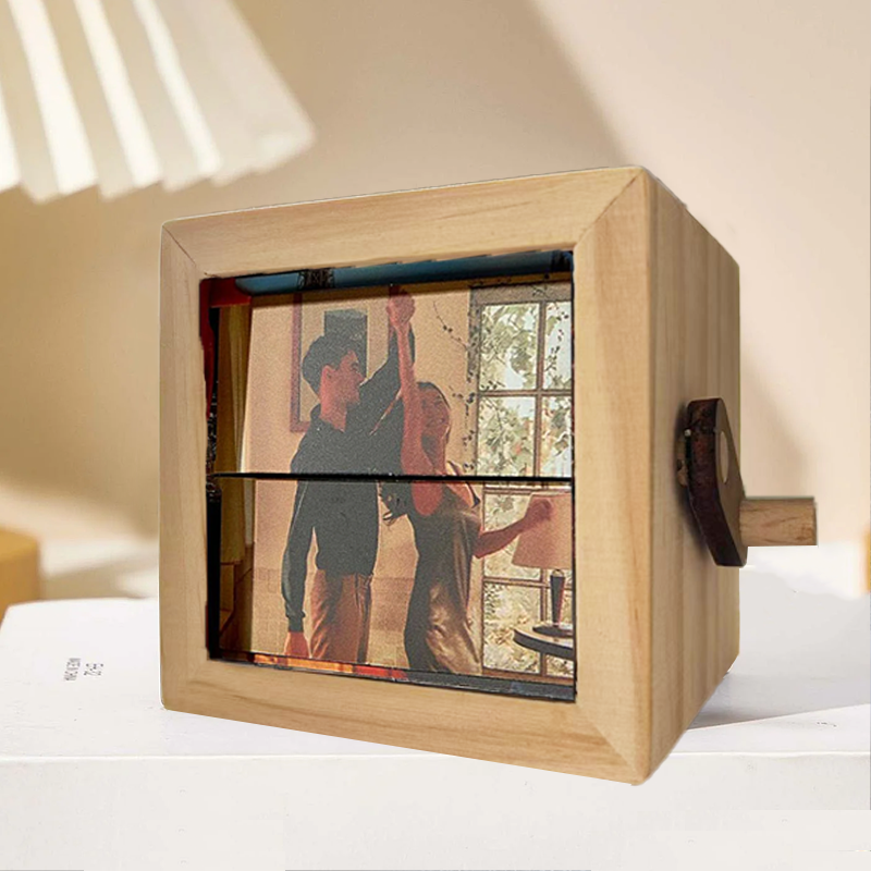 Marco Flipbook Personalizado con Animación Mecánica Manual Cubo de Fotos y Luz Nocturna Cuadros Personalizados Regalo para San Valentín