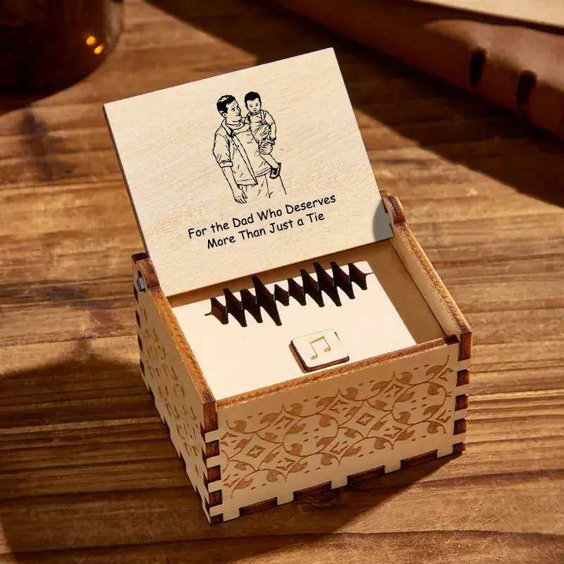 Caja Musical Personalizada de Madera | Regalo Día del Padre