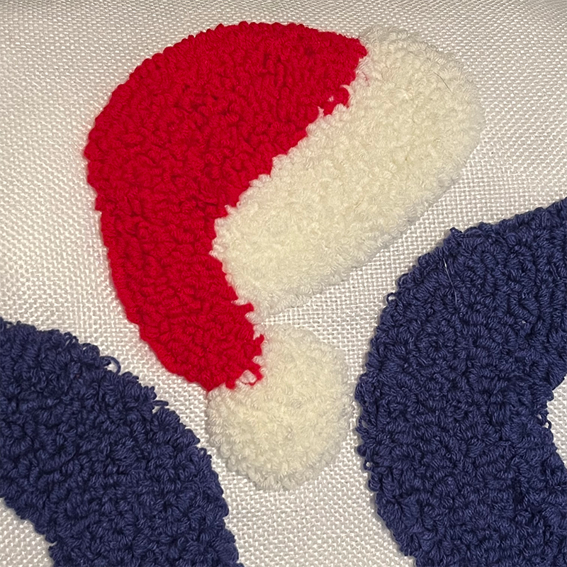 Almohada con Nombre Bordado a Mano Handtufted Terminada Cojín de Letras para Habitación de Bebé Niña Regalo de Navidad