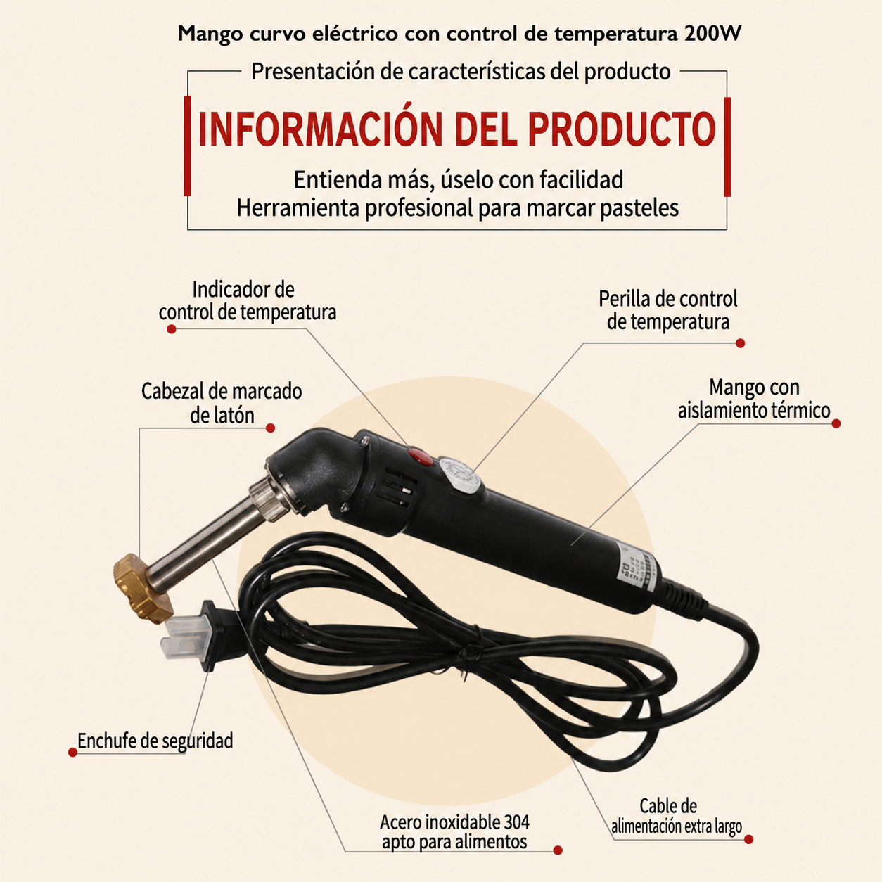 Hierro de Marcar para Carne y Barbacoa Sello Personalizado para Parrilla, Filetes, Hamburguesas y BBQ