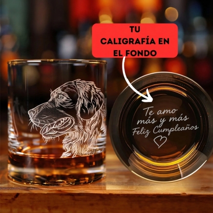 Vasos para Whisky Personalizados con Foto y Mensaje Manuscrito Vaso de Whisky Grabado Tipo Rock Regalo de Navidad