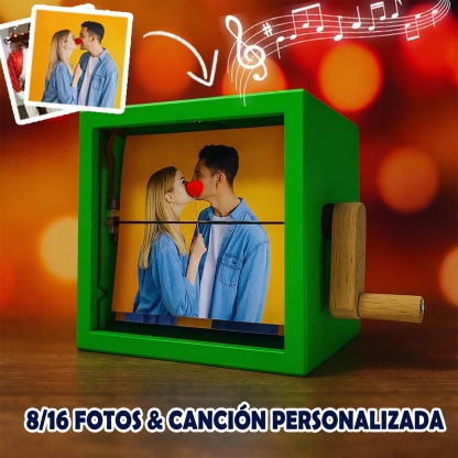 Marco Musical Flipbook Personalizado de Acrílico en Color Cuadros de Fotografías para Regalos San Valentin
