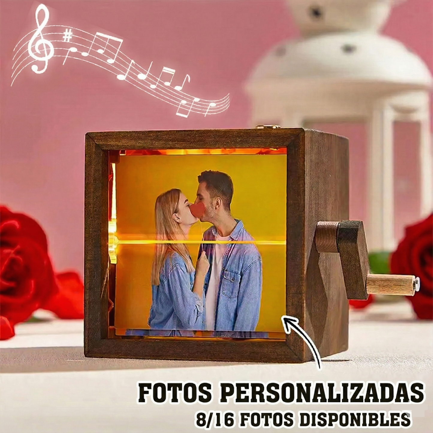 Marco Flipbook Personalizado con Canción Completa Animación Manual y Luz Nocturna Libro de Fotos Regalo Aniversario Pareja