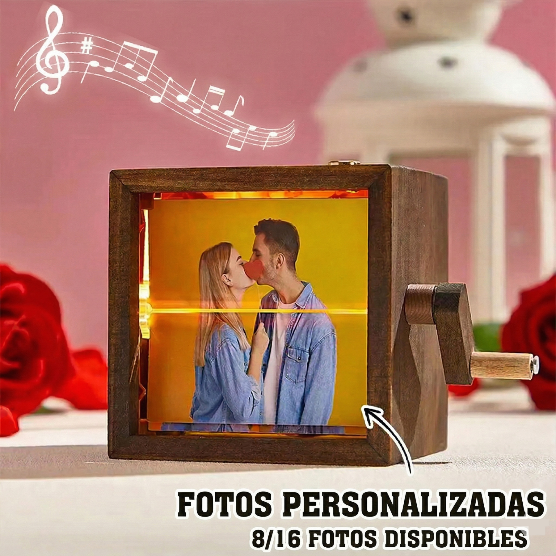 Marco Flipbook Personalizado con Canción Completa Animación Manual y Luz Nocturna Libro de Fotos Regalo Aniversario Pareja