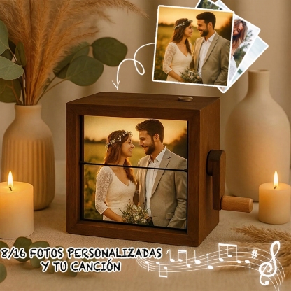 Marco Flipbook Personalizado con Canción Completa Animación Manual y Luz Nocturna Libro de Fotos Regalo Aniversario Pareja