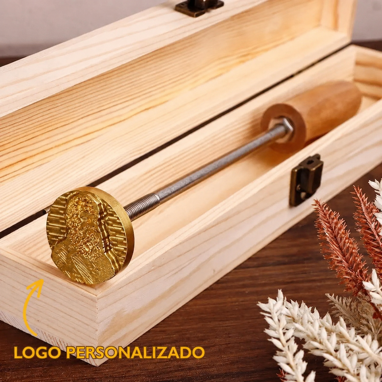 Hierro de Marcar Personalizado para Madera y Cuero Sello de Firma o Logo Regalo para Papá y Artesanos