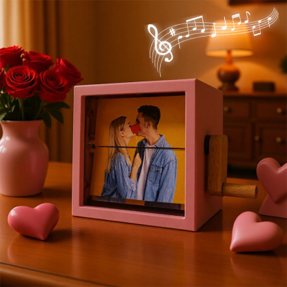 Marco Musical Flipbook Personalizado de Acrílico en Color Cuadros de Fotografías para Regalos San Valentin