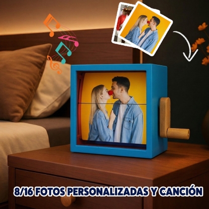 Marco Musical Flipbook Personalizado de Acrílico en Color Cuadros de Fotografías para Regalos San Valentin