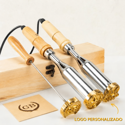 Hierro de Marcar Personalizado para Madera y Cuero Sello de Firma o Logo Regalo para Papá y Artesanos
