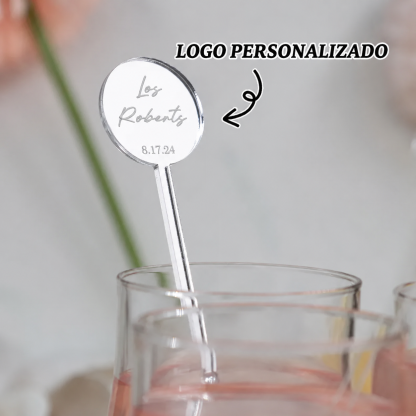 Agitadores de Bebidas Personalizados para Boda con Nombre y Fecha Palitos para Cócteles Regalos para la Fiesta de Bodas