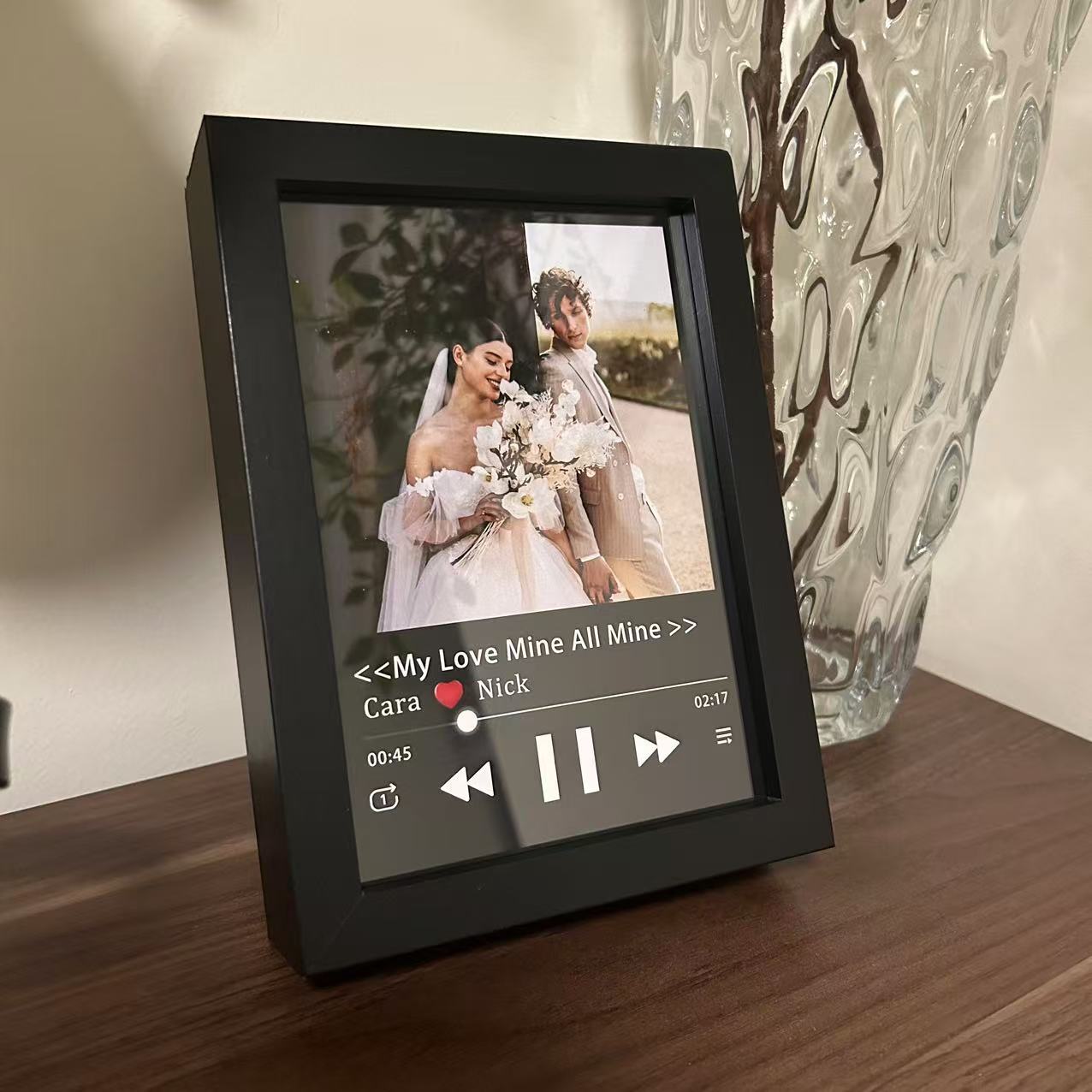 Cuadro de Canciones con Portada de Álbum y Foto Personalizada Reproductor Musical con Canción Completa