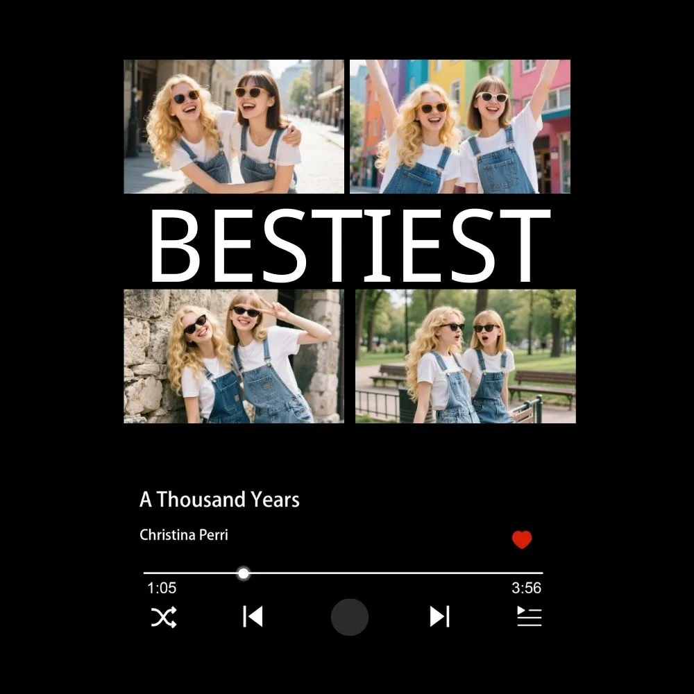 Foto con Música Personalizada Marco Musical para Fotos con Canción Regalo de Aniversario para Ella