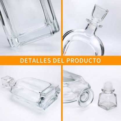 Decantador de Whisky Grabado con Foto y Texto Botella de Licor Personalizada para Aniversario Regalo para Él