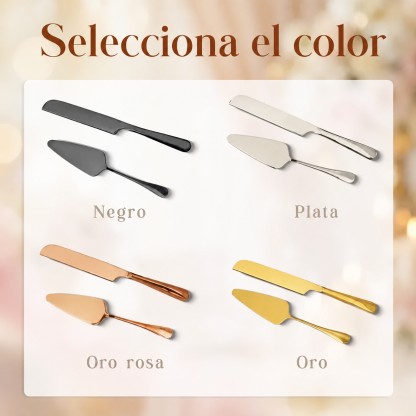 Juego de Servir y Cortar Pastel de Bodas Grabado Regalo de Cuchillos y Tenedores para Despedida de Soltera