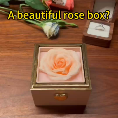 Caja de Música Personalizada con Rosa Preservada, Foto y Canción Completa Regalo San Valentín y Aniversario
