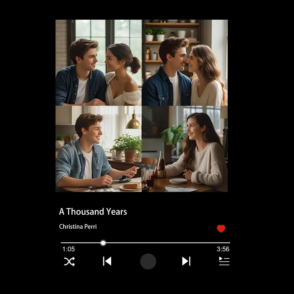 Foto con Música Personalizada Marco Musical para Fotos con Canción Regalo de Aniversario para Ella
