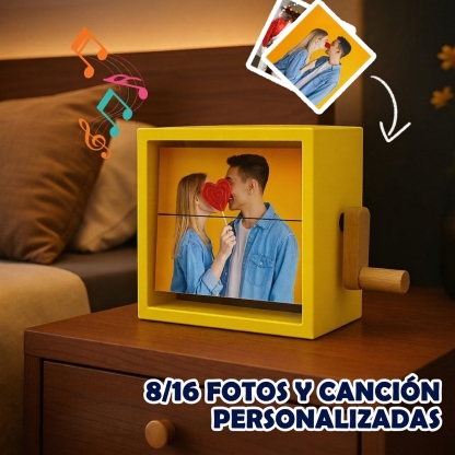 Marco Musical Flipbook Personalizado de Acrílico en Color Cuadros de Fotografías para Regalos San Valentin
