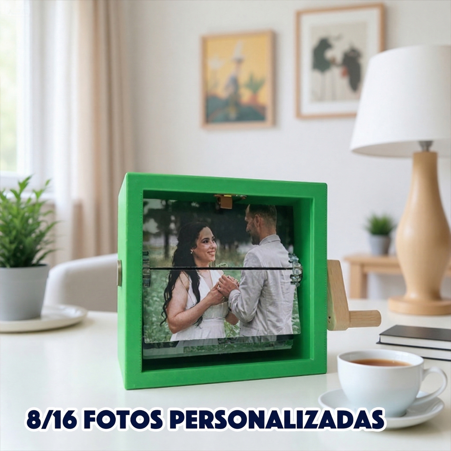 Marco Musical Flipbook Personalizado de Acrílico en Color Cuadros de Fotografías para Regalos San Valentin