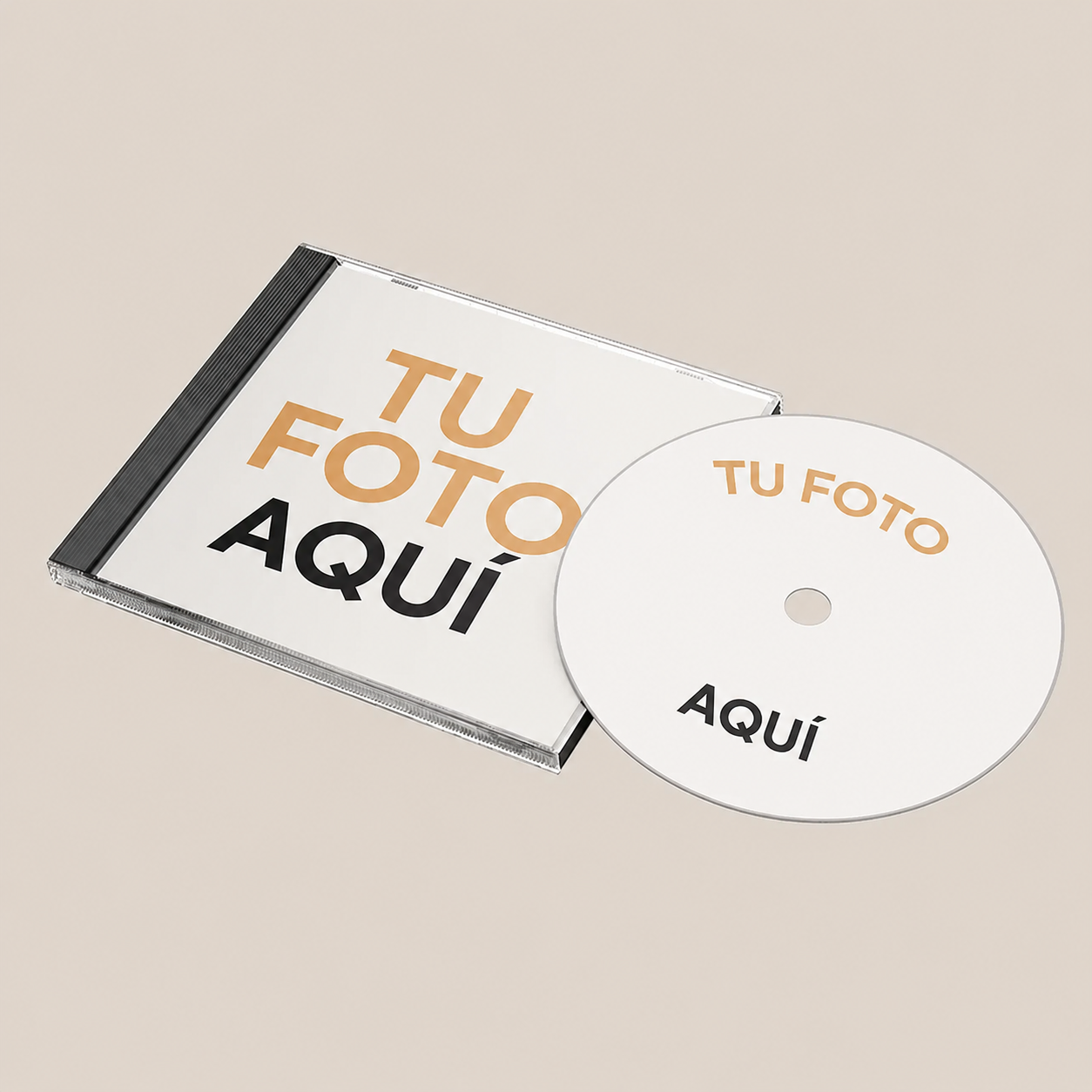 CD Personalizado con Foto y 12 Canciones CD de Música Personalizado con Carátula Caja y Pegatina Central