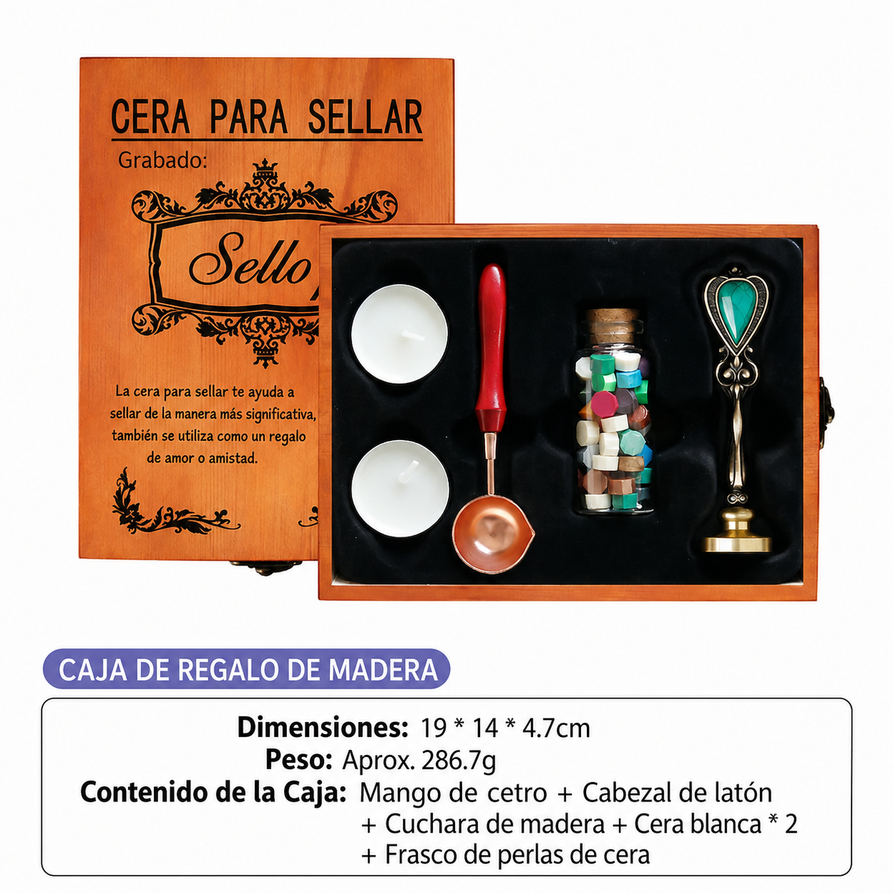 Sello de Lacre Personalizado con Logo Kit Completo de Sellos de Cera Personalizados para Invitaciones de Boda
