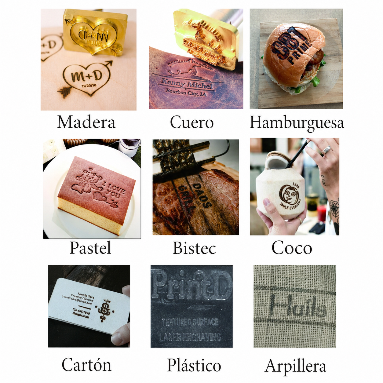Hierro de Marcar Eléctrico Personalizado con Logo y Texto Regalo y Decoración para Boda