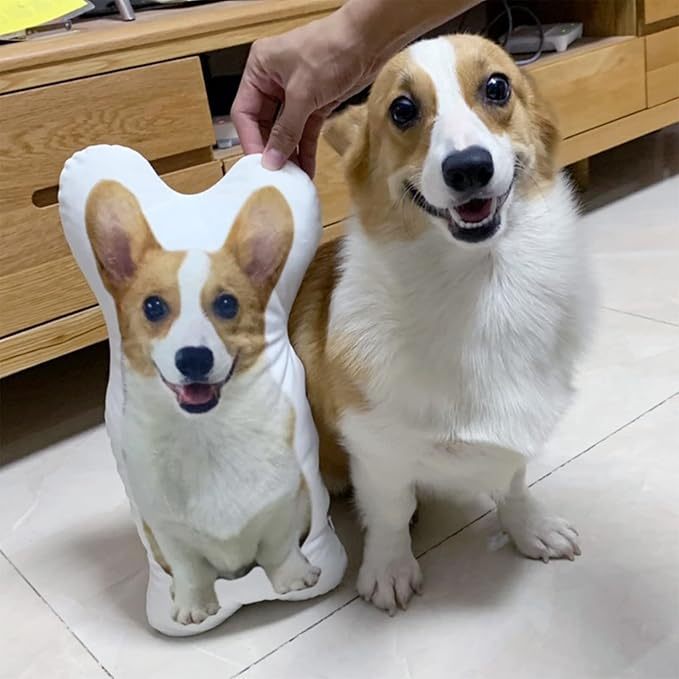 Cojín con Foto en 3D Almohada Personalizada para Mascotas Regalo para Navidad
