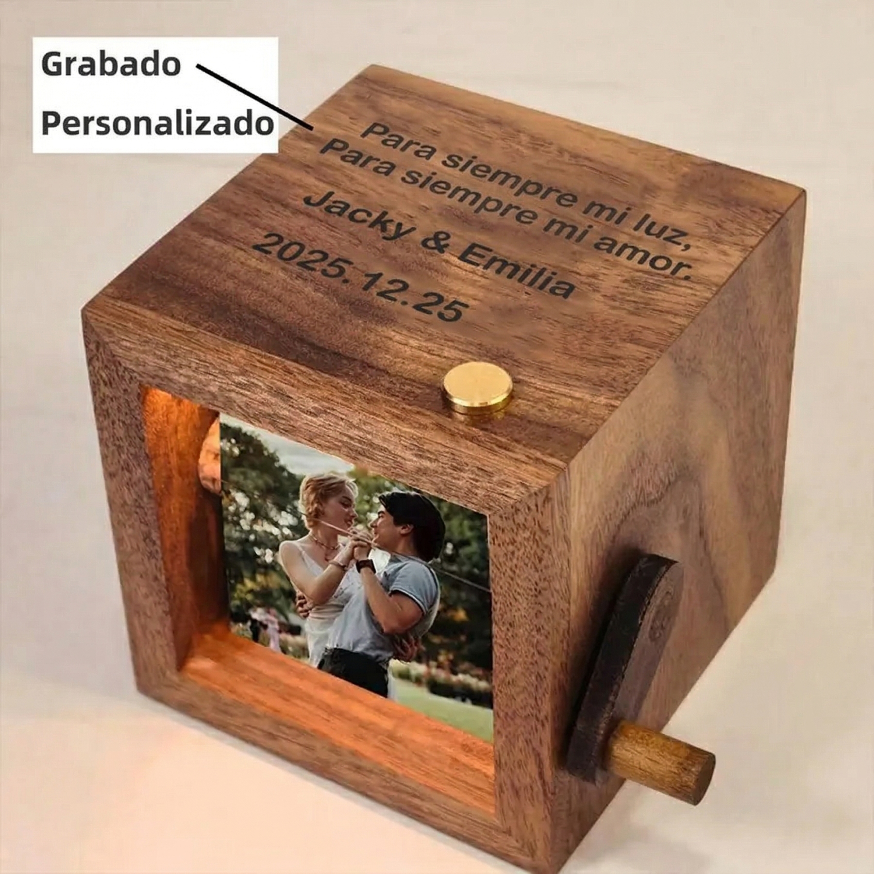 Marco Flipbook Personalizado con Fotos y Grabado Animación Manual y Luz Nocturna Cuadros Personalizados Regalo Pareja