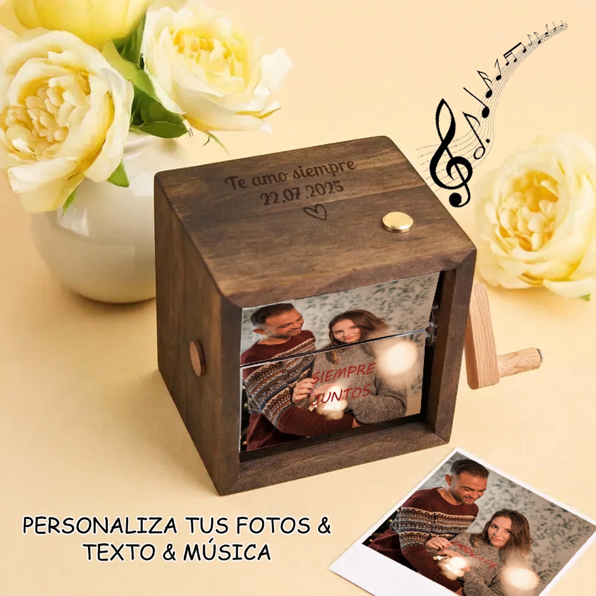Marco Flipbook Personalizado con Canción Completa Animación Manual y Luz Nocturna Libro de Fotos Regalo Aniversario Pareja