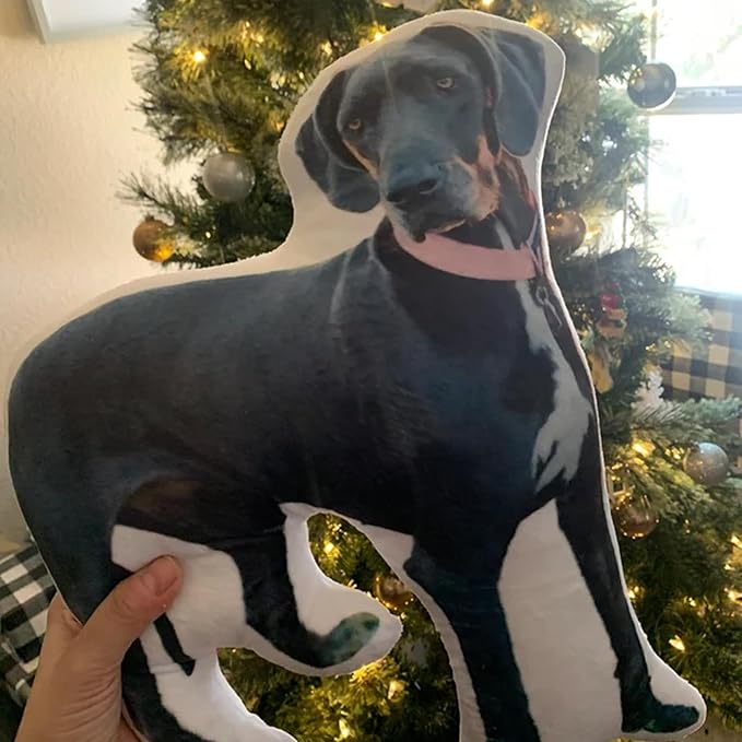 Cojín con Foto en 3D Almohada Personalizada para Mascotas Regalo para Navidad