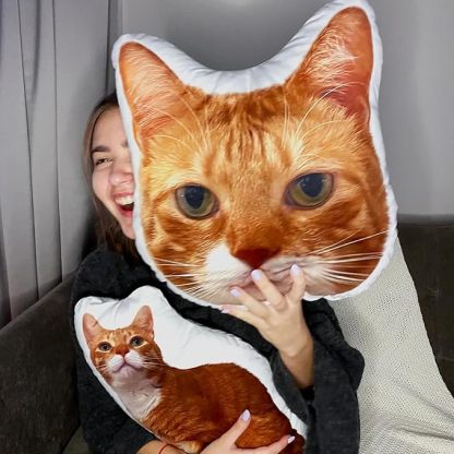 Cojín con Foto en 3D Almohada Personalizada para Mascotas Regalo para Navidad
