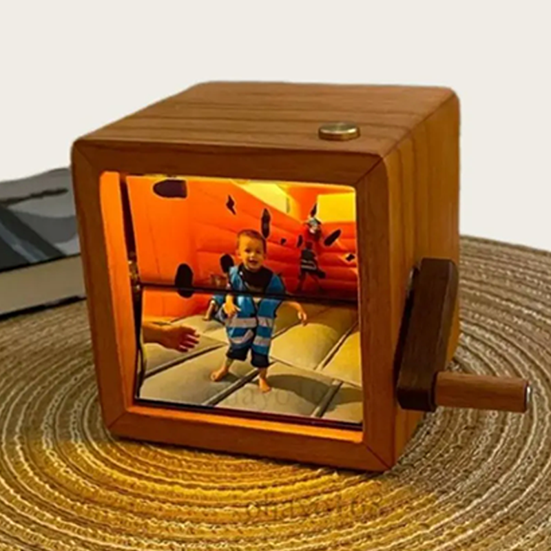 Marco Flipbook Personalizado con Animación Mecánica Manual Cubo de Fotos y Luz Nocturna Cuadros Personalizados Regalo para San Valentín