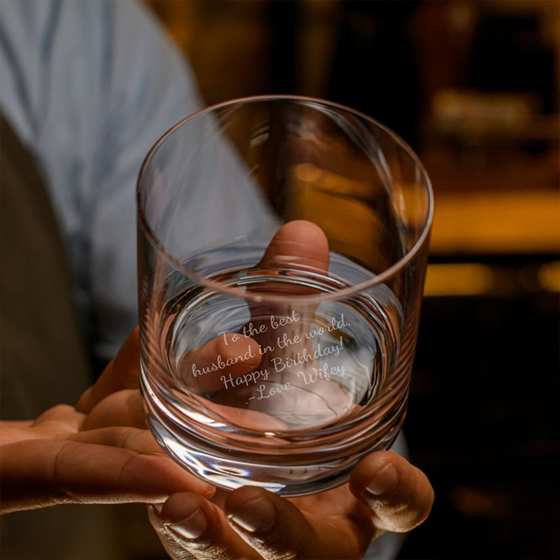 Vaso de Whisky Grabado con Foto, Texto o Logo Vaso Whisky Personalizado con Grabado en la Base para Amantes del Whisky
